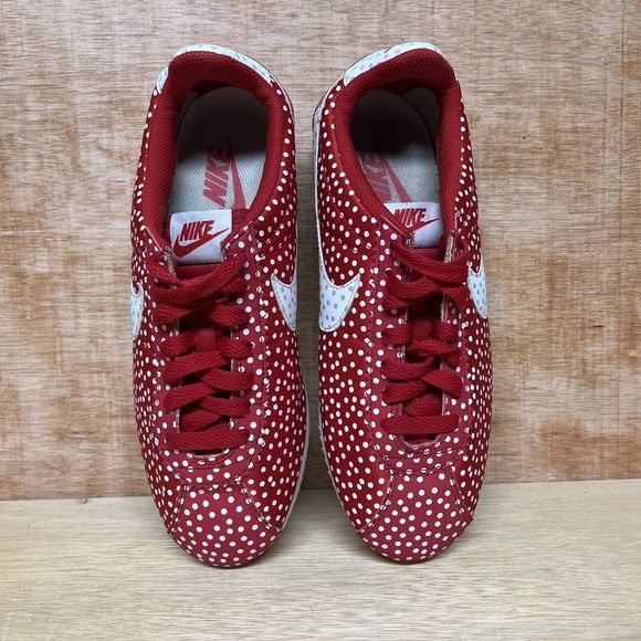 Nike 2014 Classic Cortez 654770-610 Red White Polka Dots Shoes Women’s Size 7.5 - Picture 5 of 9